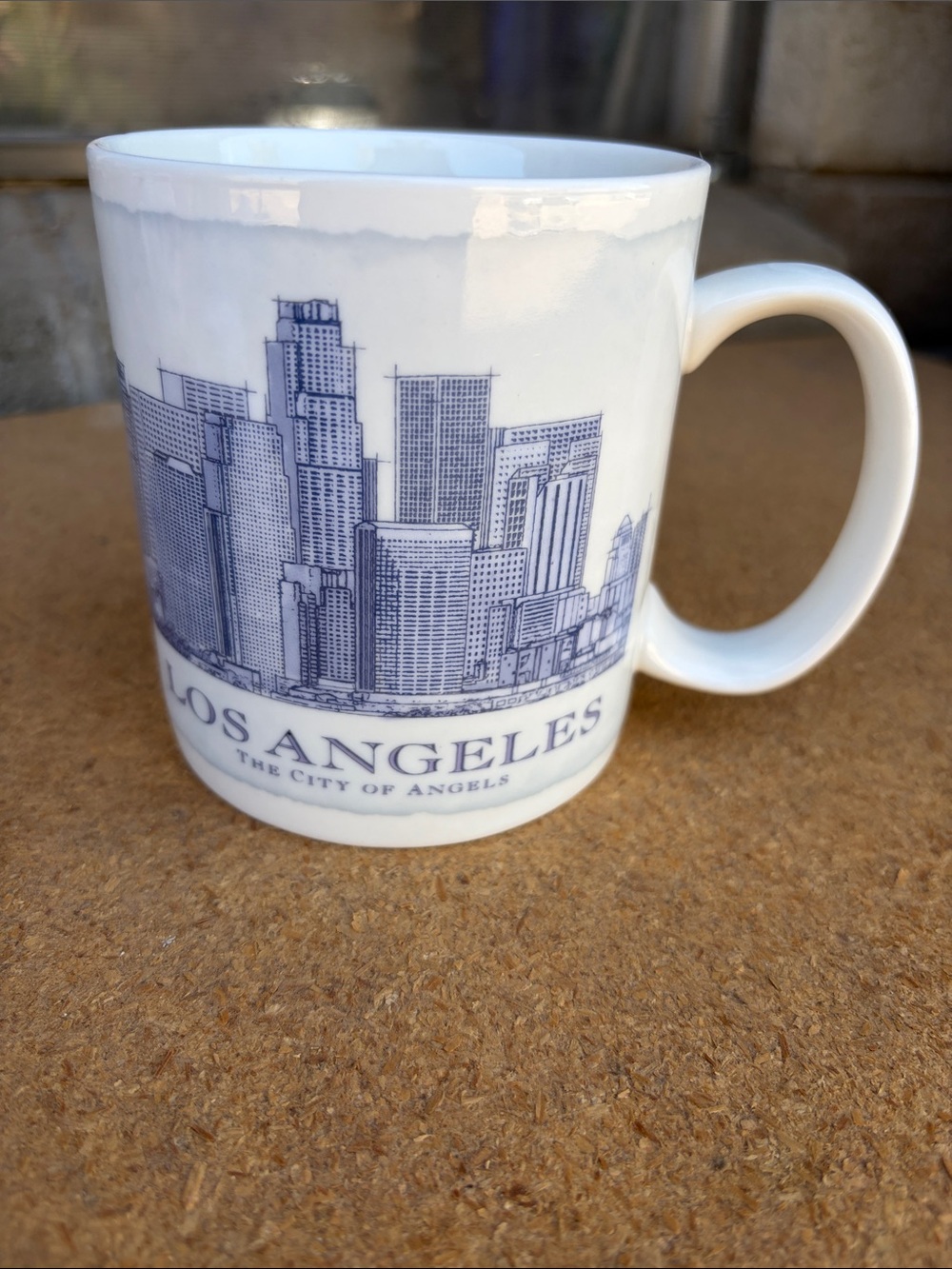 Starbucks White Mug with Blue Los Angeles Skyline